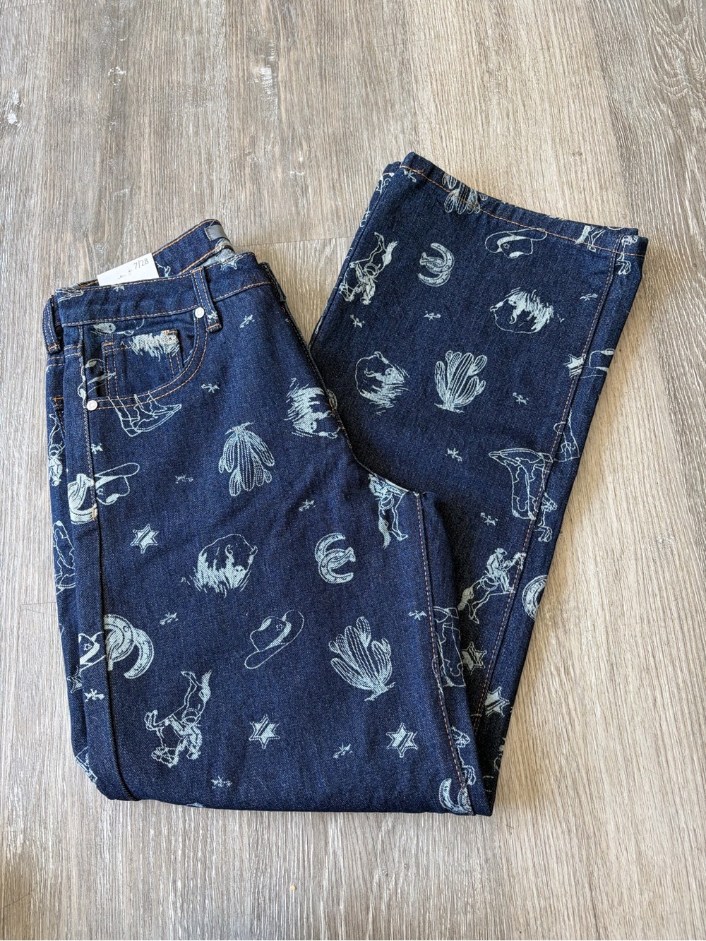 NWT Cali 1850 Ladies Wide Leg Western Jeans size 28